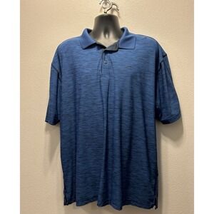 Wrangler‎ 20X Men's Polo Shirt XL  Dark Blue Heathered Stretch Advanced Comfort